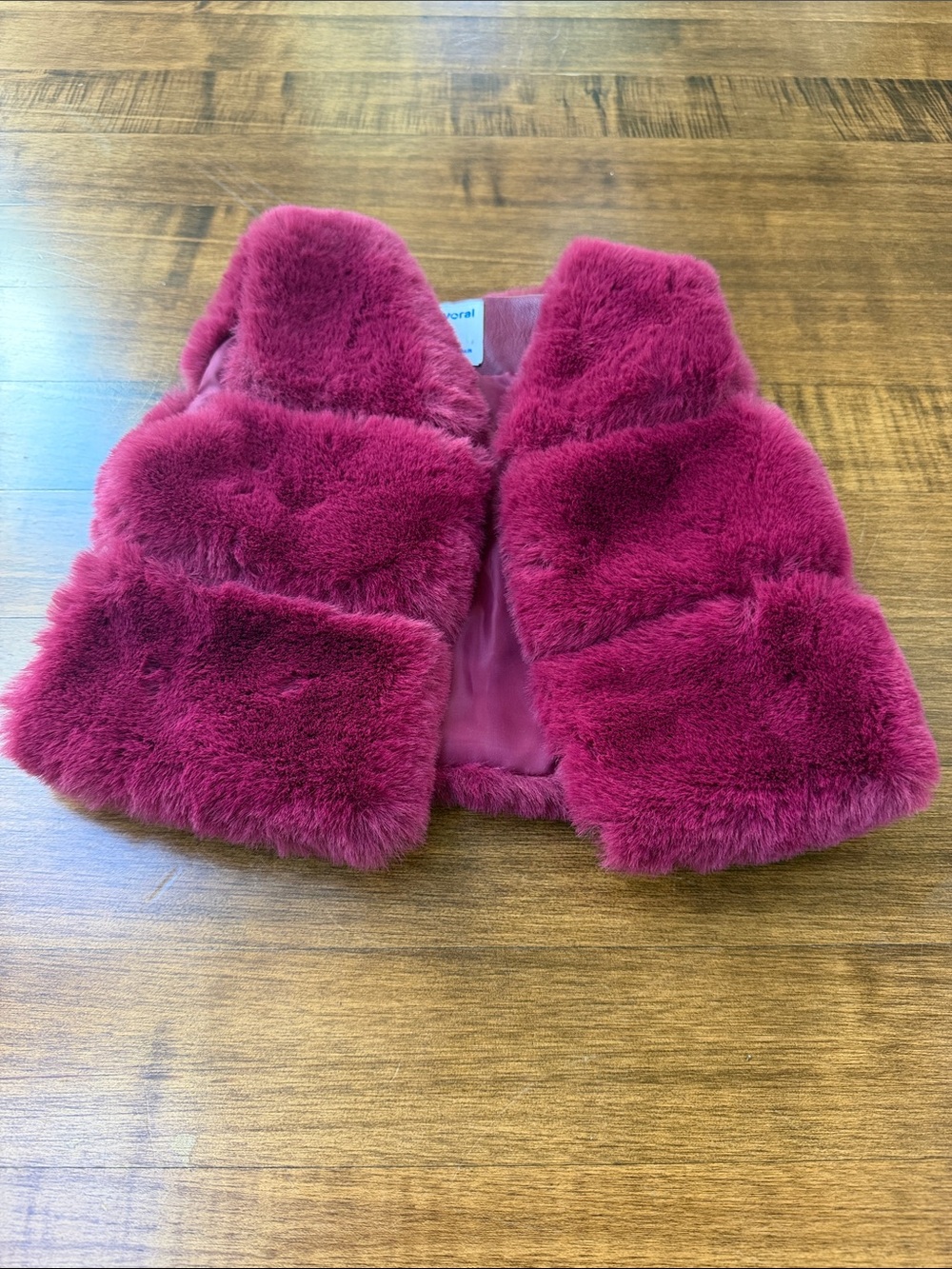 Mayoral Kids Faux Fur Vest - Raspberry Pink